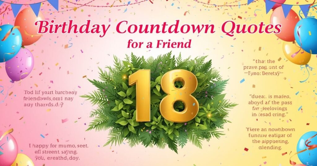 Birthday Countdown Quotes and Captions