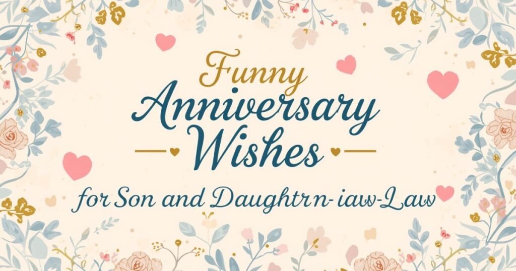 Funny Anniversary Wishes for Son and Daughter-in-Law