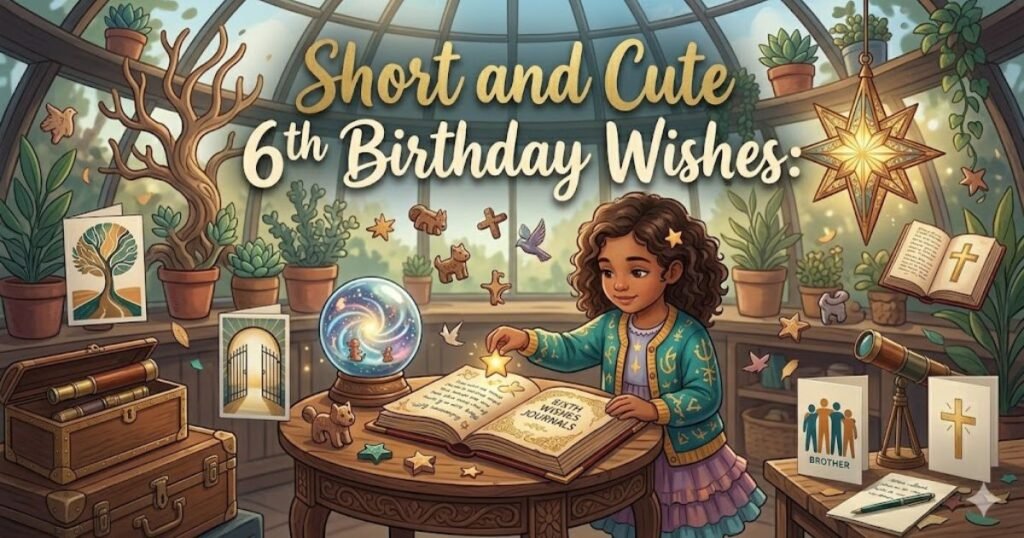Short and Cute 6th Birthday Wishes: