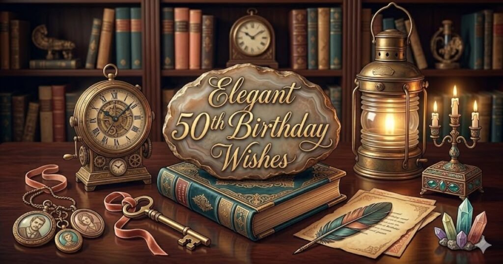Elegant 50th Birthday Wishes