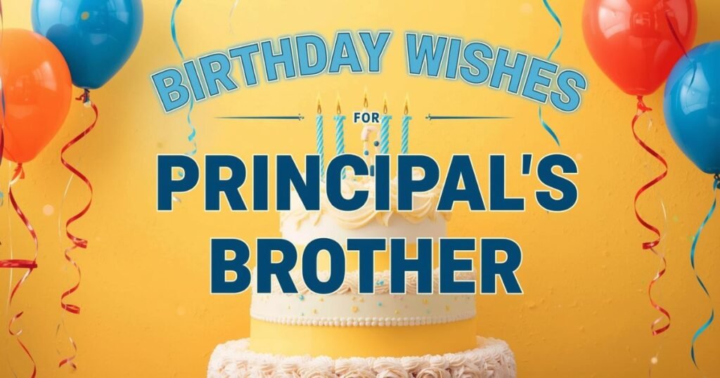 Birthday Wishes for Principal’s Brother: