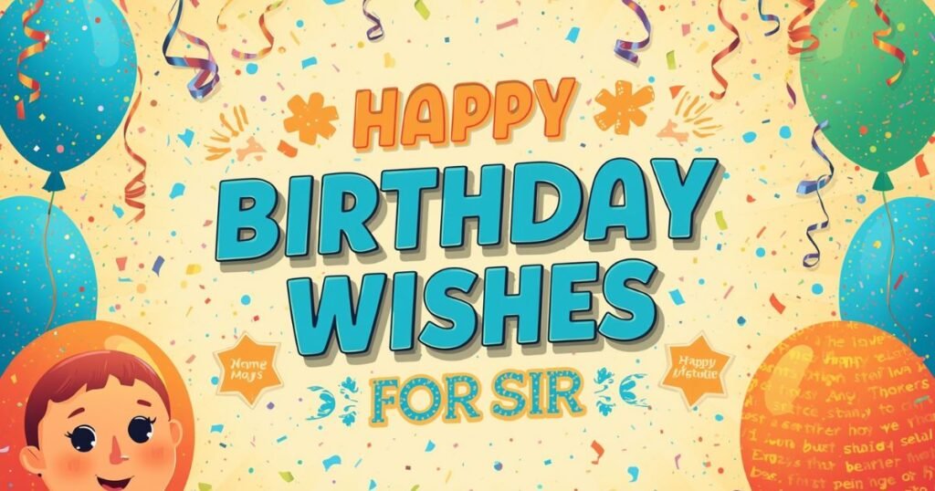 Birthday Wishes for Sir in English