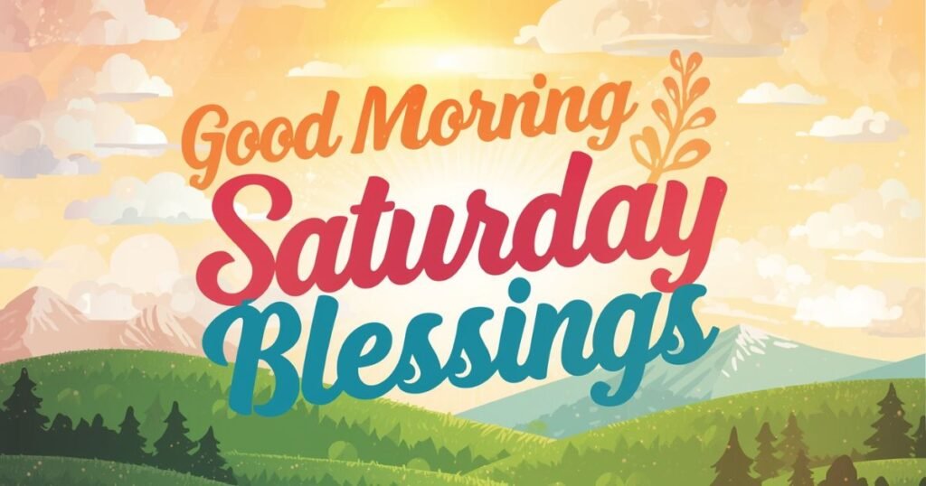 Good Morning Saturday Blessings