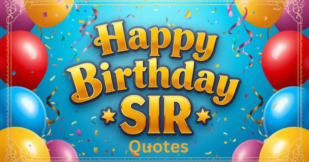 Happy Birthday Sir Quotes