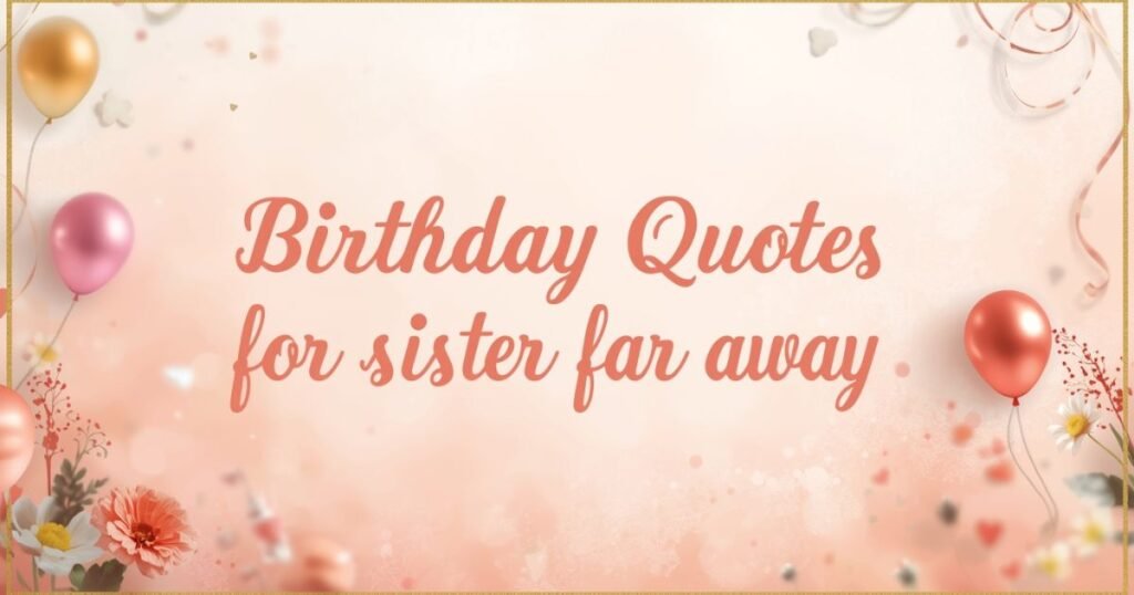 long distance sister birthday wishes