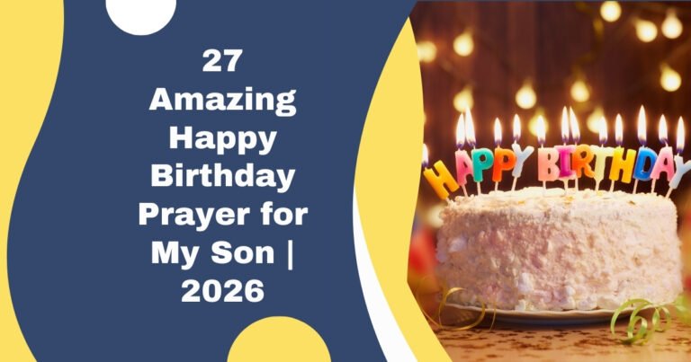 Happy Birthday Prayer for My Son