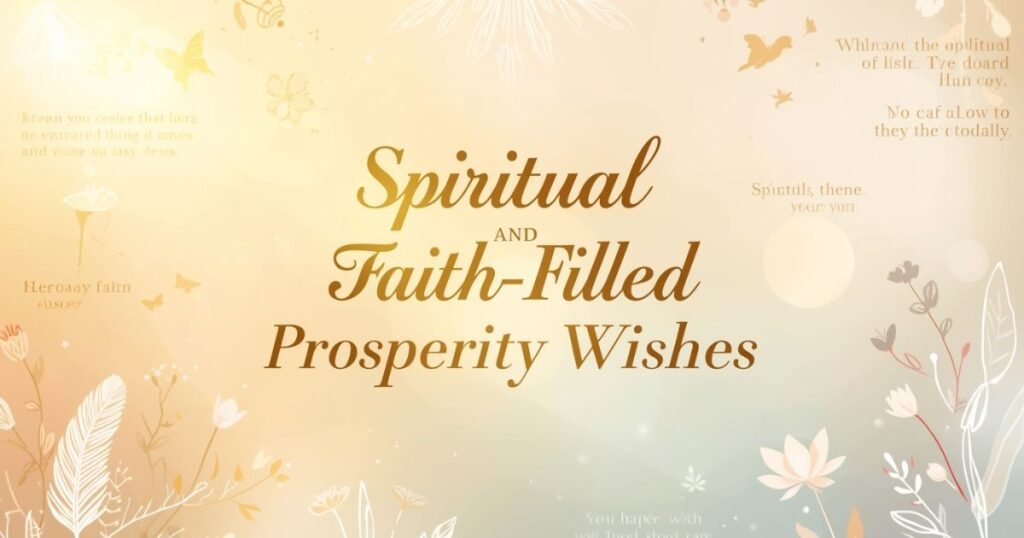 Spiritual & Faith-Filled Prosperity Wishes